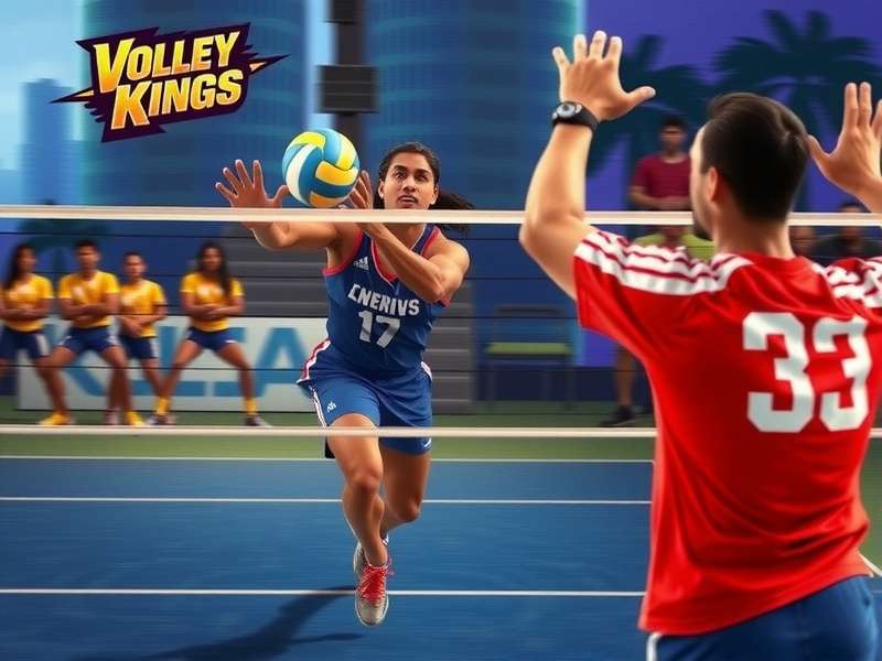 Volley Kings Mumbai gameplay screenshot showing intense volleyball action